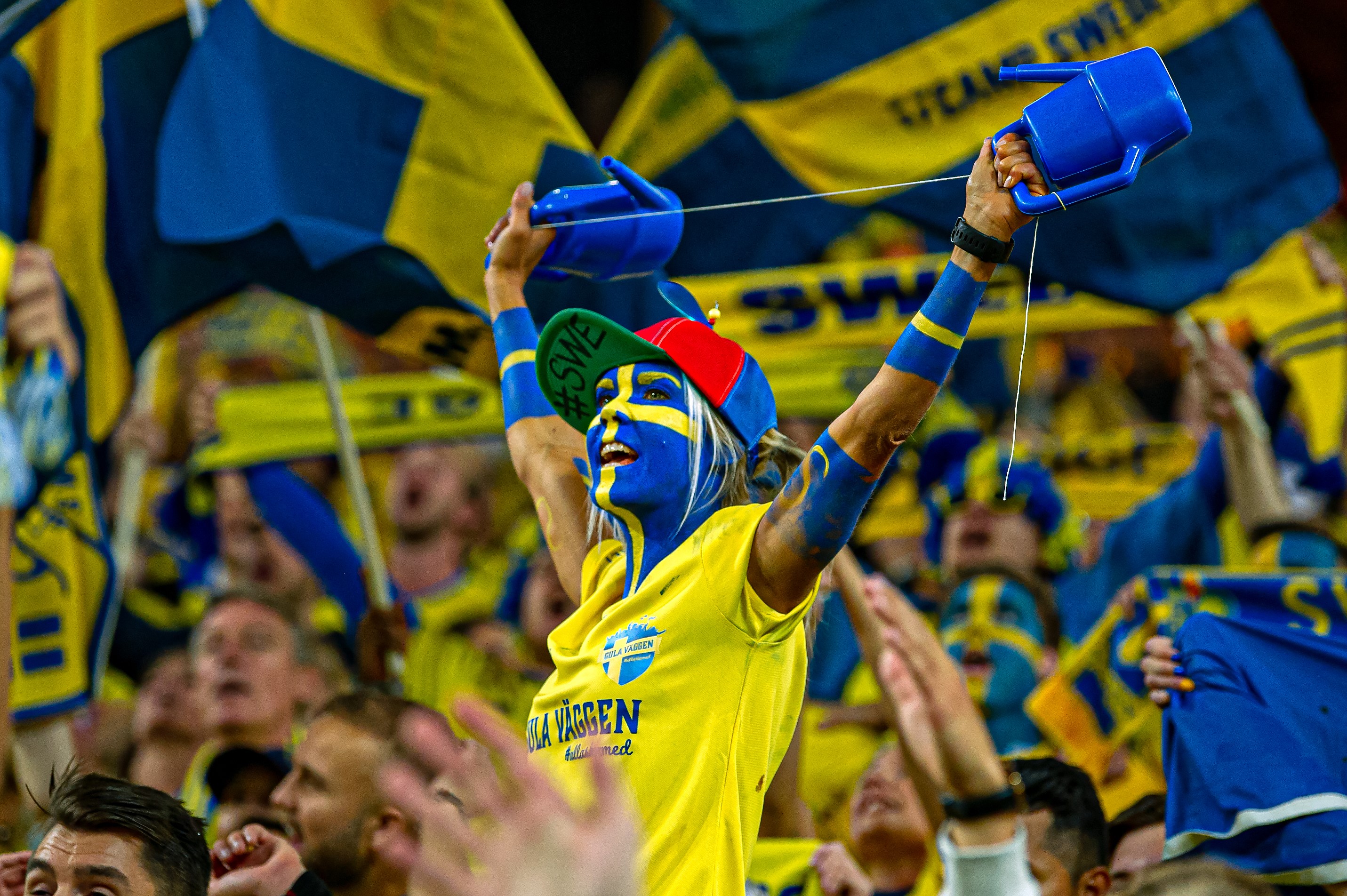 Svensk supporter i hejarklacken